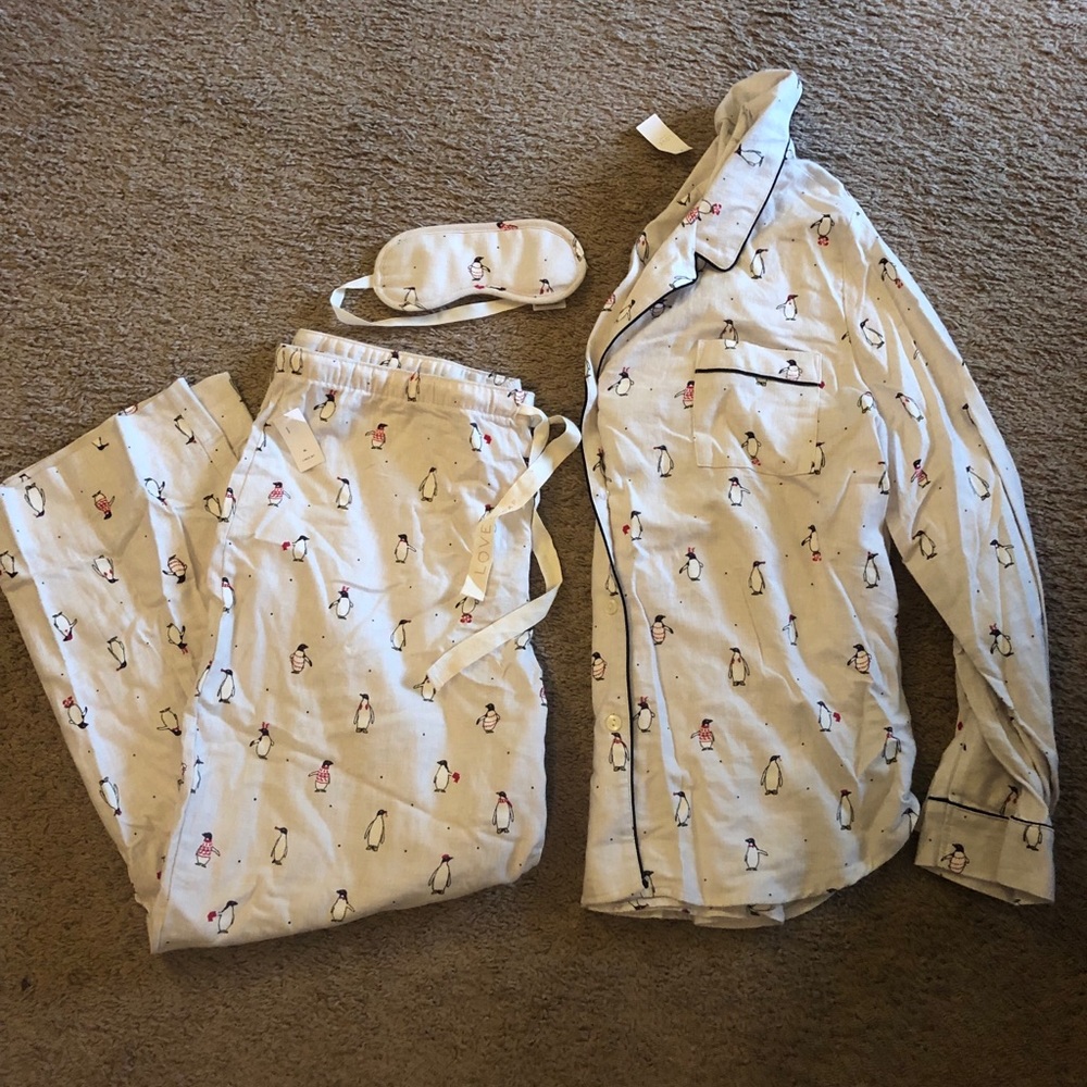 NWT Gap Christmas Penguins PJ Set - Women’s XL